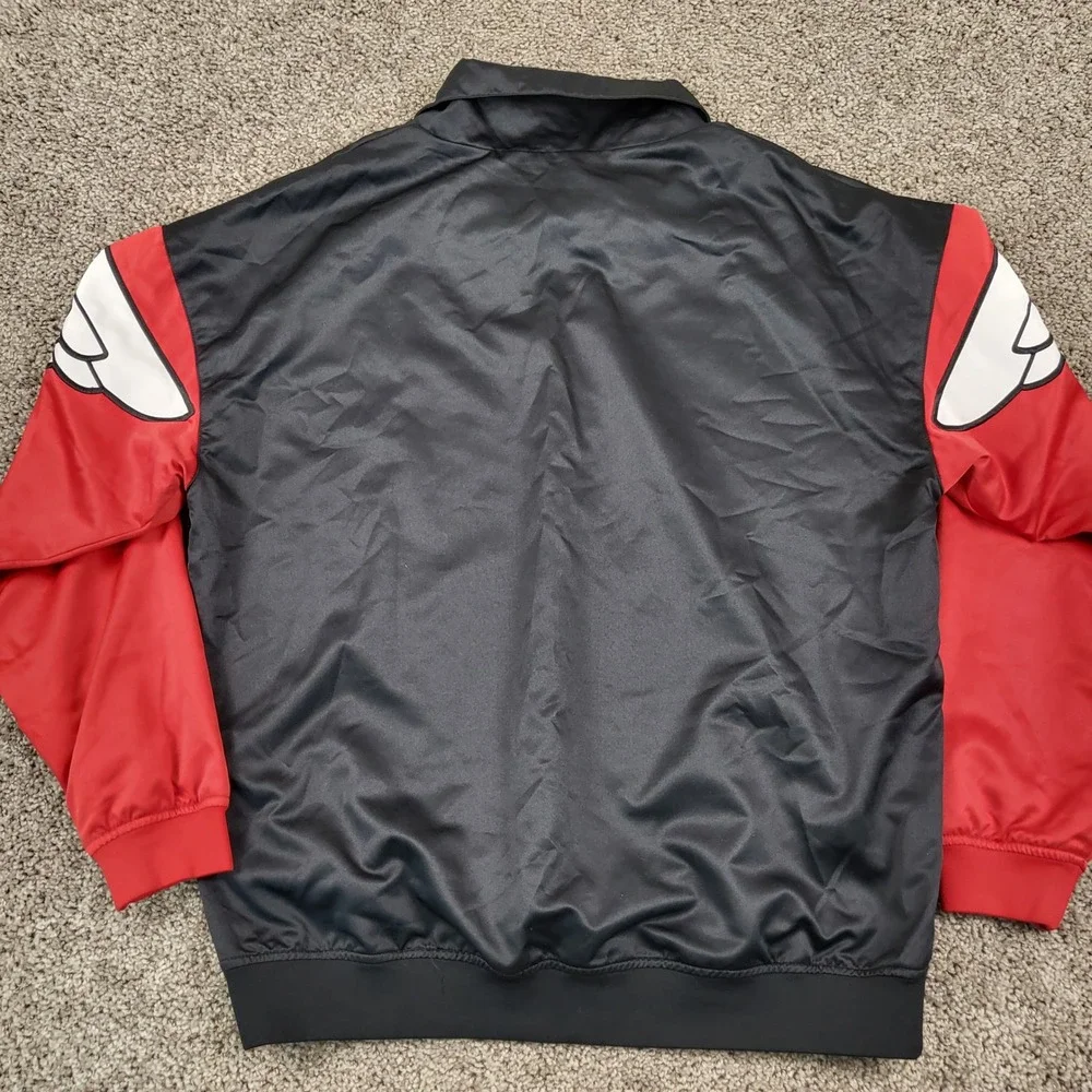Jordan‎ Wings Classic Anorak Jacket 1/4 Zip Men's M Black Red Satin AO0406-011